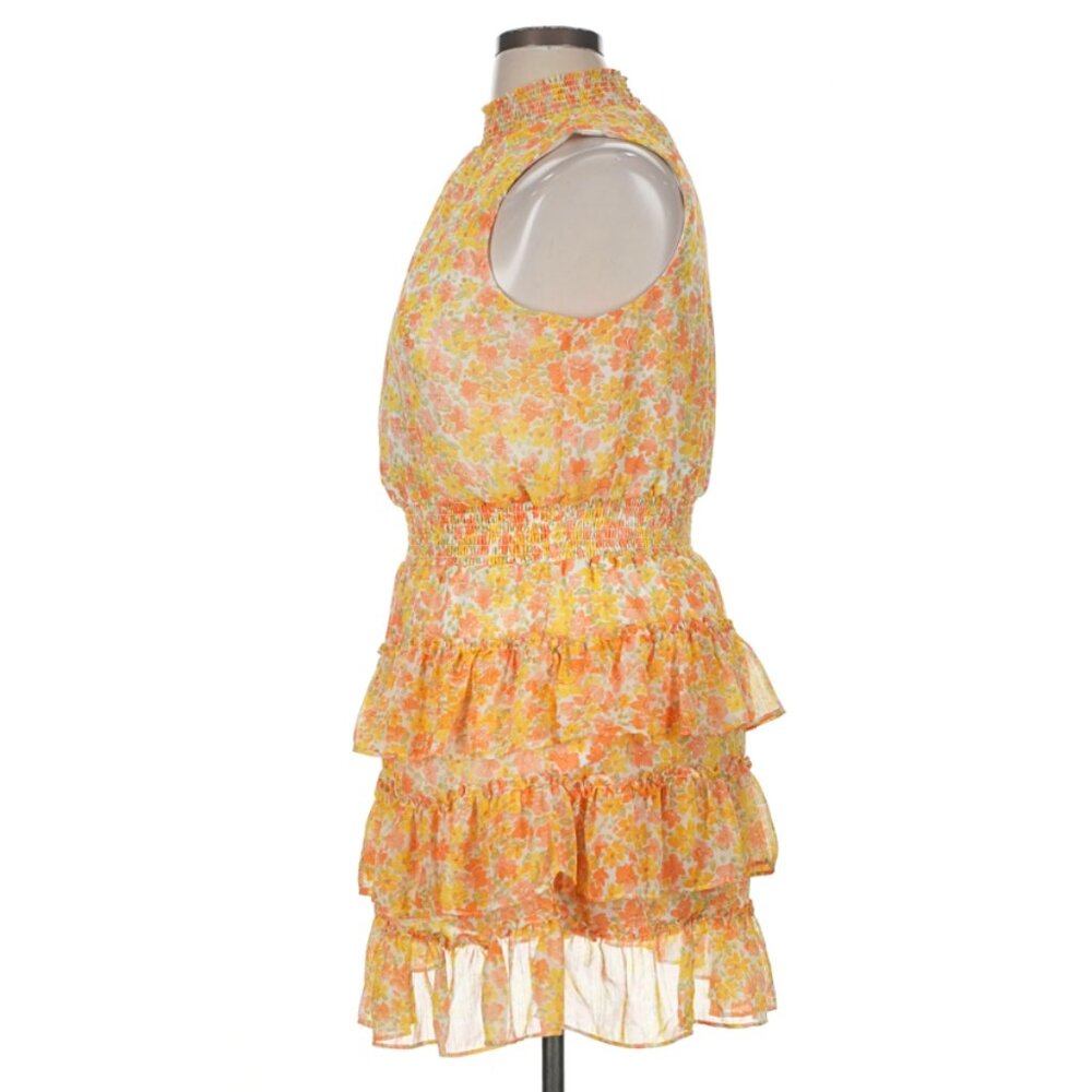 1.State Women's Sleeveless Floral Smocked Tiered Mini Dress - Size X Large - Picture 7 of 10